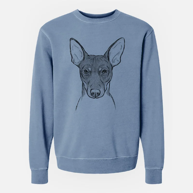 Stock Up and Save Bare Knox the Rat Terrier - Unisex Pigment Dyed Crew Sweatshirt