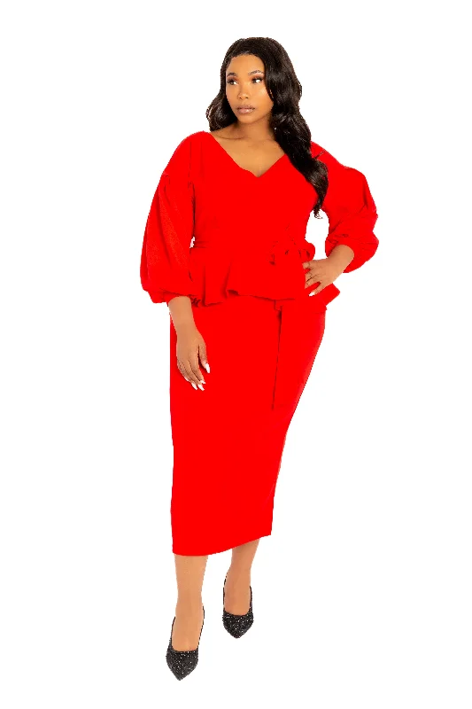 Deal Frenzy bodycon dressOff Shoulder Peplum Midi Dress