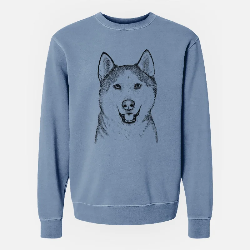 Flash Sale Bare Nika the Siberian Husky - Unisex Pigment Dyed Crew Sweatshirt