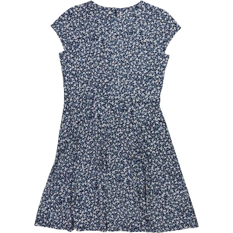 Seasonal Clearance flowy maxi dressMichael Kors Womens Floral Cut-Out A-line Dress, Blue, Medium