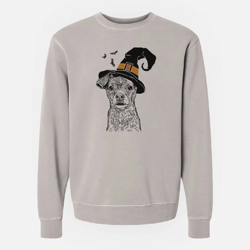 Can't Miss Witch Olive the Mixed Breed - Unisex Pigment Dyed Crew Sweatshirt