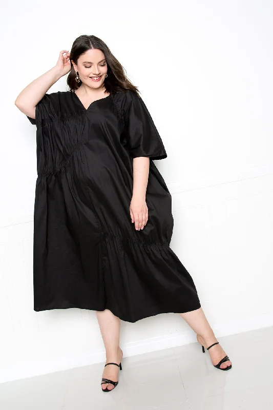 Great Bargains stylish party dressVoluminous Poplin Maxi Dress