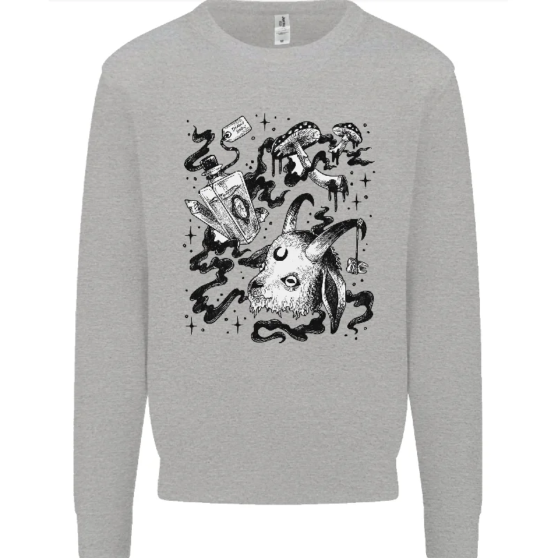 Major Savings Dark Magic Black Voodoo Magic Mushrooms Mens Sweatshirt Jumper