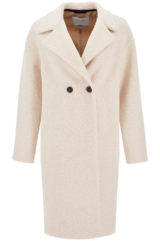 Act Now sporty outerweardouble-breasted wool bouclã© A1487MWE ECRU