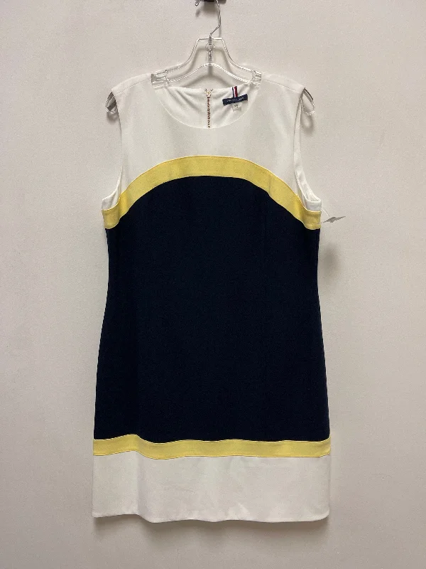 Exclusive Online Offer party dressDress Casual Short By Tommy Hilfiger In Blue & White, Size: 1x Exclusive Online Offer party dressDress Casual Short By Tommy Hilfiger In Blue & White, Size: 1x