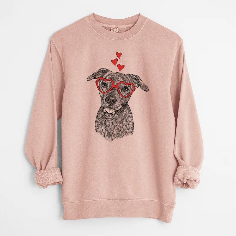 Limited Quantity Valentine Kirby the Mountain Cur Mix - Unisex Pigment Dyed Crew Sweatshirt