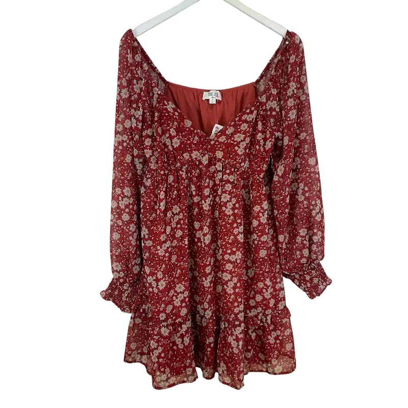 Markdowns layered dressDress Casual Midi By Peach Love Cream California In Floral Print, Size: L Markdowns layered dressDress Casual Midi By Peach Love Cream California In Floral Print, Size: L