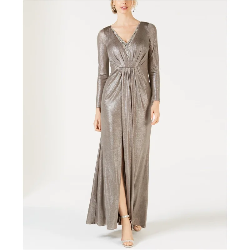 Exclusive Savings textured dressAdrianna Papell Womens Embellished Gown Dress, Metallic, 2 Exclusive Savings textured dressAdrianna Papell Womens Embellished Gown Dress, Metallic, 2