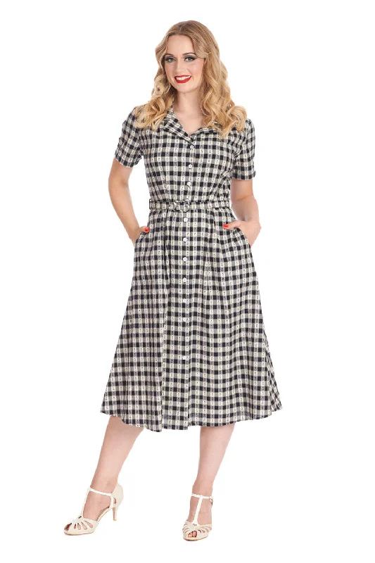 Reduced Prices floral wrap dressCherry Check Dress