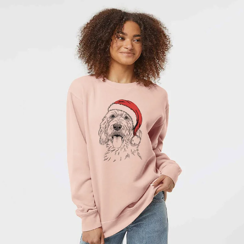 Extra Savings Santa Homer the Grand Basset Griffon Vendeen - Unisex Pigment Dyed Crew Sweatshirt