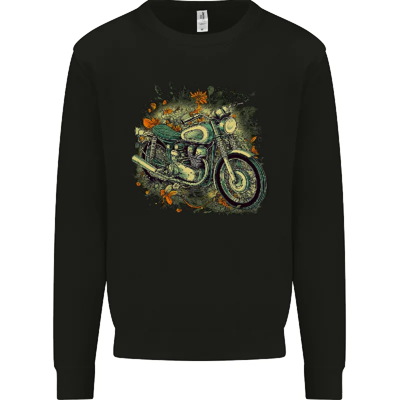 Weekend Flash Sale oversized gym sweatshirtAn Old Motorbike Retro Biker Motorcycle Mens Sweatshirt Jumper