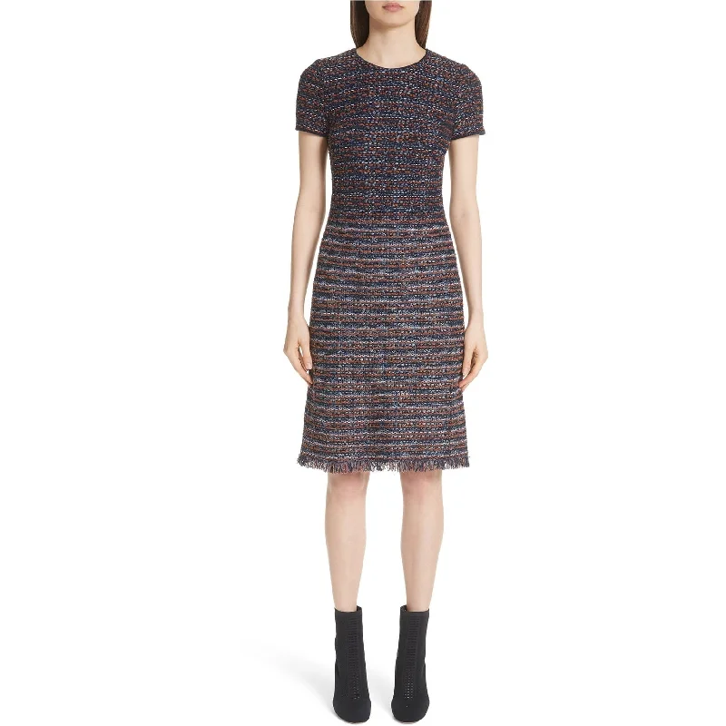 Extra Savings one-shoulder dressSt. John Womens Ribbon Knit Midi Dress