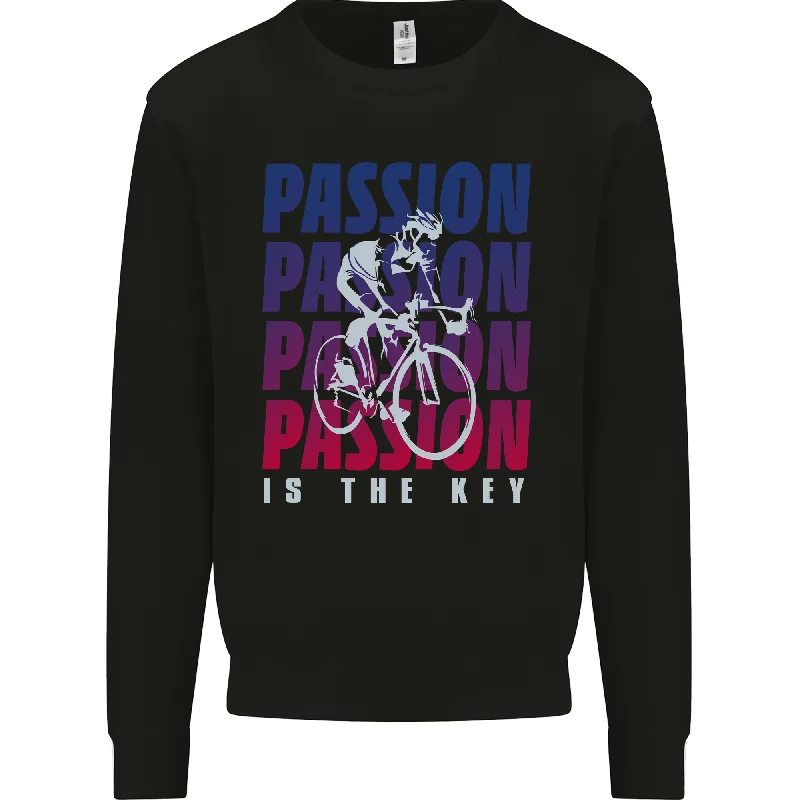 Special Buy Cycling Passion Is the Key Cyclist Funny Mens Sweatshirt Jumper