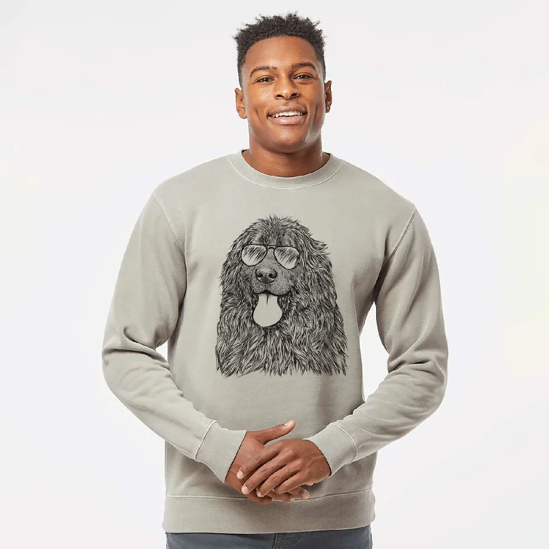 Super Savings Aviator Neptune the Newfoundland - Unisex Pigment Dyed Crew Sweatshirt Super Savings Aviator Neptune the Newfoundland - Unisex Pigment Dyed Crew Sweatshirt