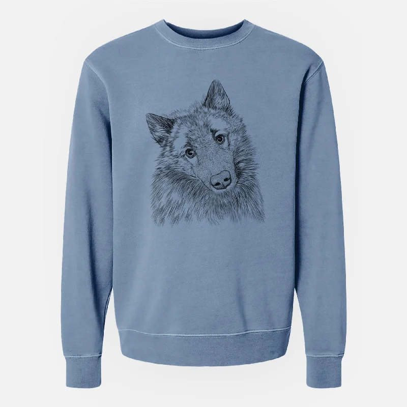 Exclusive Savings Bare Mr. Maverick the Keeshond - Unisex Pigment Dyed Crew Sweatshirt Exclusive Savings Bare Mr. Maverick the Keeshond - Unisex Pigment Dyed Crew Sweatshirt