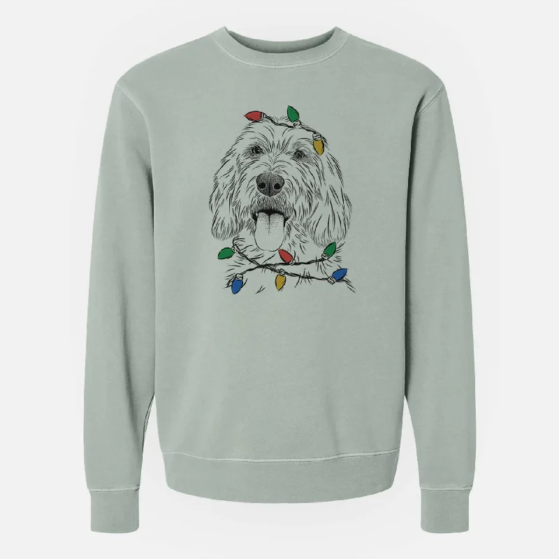 Exclusive Savings Christmas Lights Homer the Grand Basset Griffon Vendeen - Unisex Pigment Dyed Crew Sweatshirt