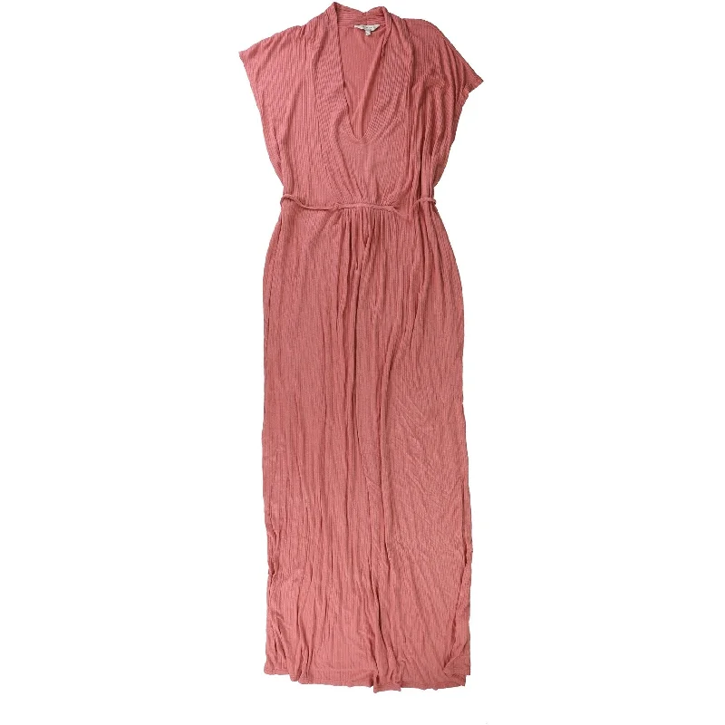 Special Price trendy bodycon dressLucky Brand Womens Ribbed Maxi Dress, Pink, Small