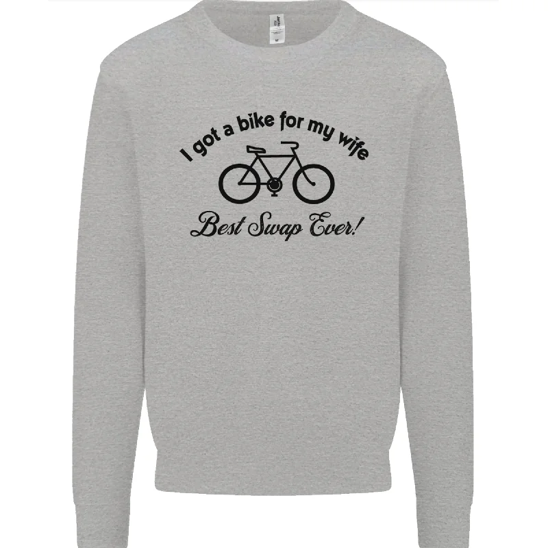 Extra Discounts Cycling A Bike for My Wife Cyclist Funny Mens Sweatshirt Jumper