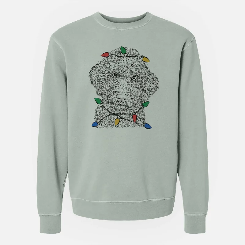 Final Markdown fitted workout hoodieChristmas Lights Ross the Lagotto Romagnolo - Unisex Pigment Dyed Crew Sweatshirt Final Markdown fitted workout hoodieChristmas Lights Ross the Lagotto Romagnolo - Unisex Pigment Dyed Crew Sweatshirt