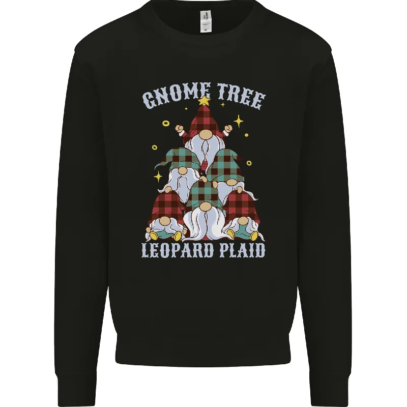 Online Exclusive Christmas Gnome Tree Funny Xmas Plaid Tartan Mens Sweatshirt Jumper