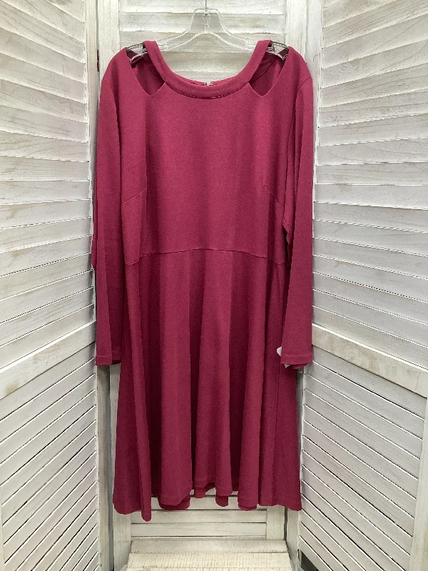 Bonus Savings wrap-around dressDress Casual Short By Eloquii In Pink, Size: 22