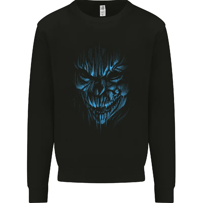 Special Discount Demon Skull Devil Satan Grim Reaper Gothic Mens Sweatshirt Jumper