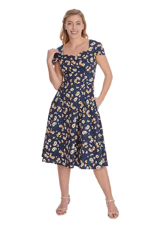 Super Bargain off-the-shoulder dressWildflower Fit & Flare Dress