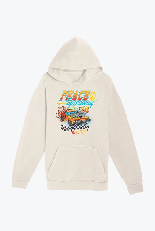 Deal of the Week Peace Speedway Racing Heavyweight Hoodie - Ivory
