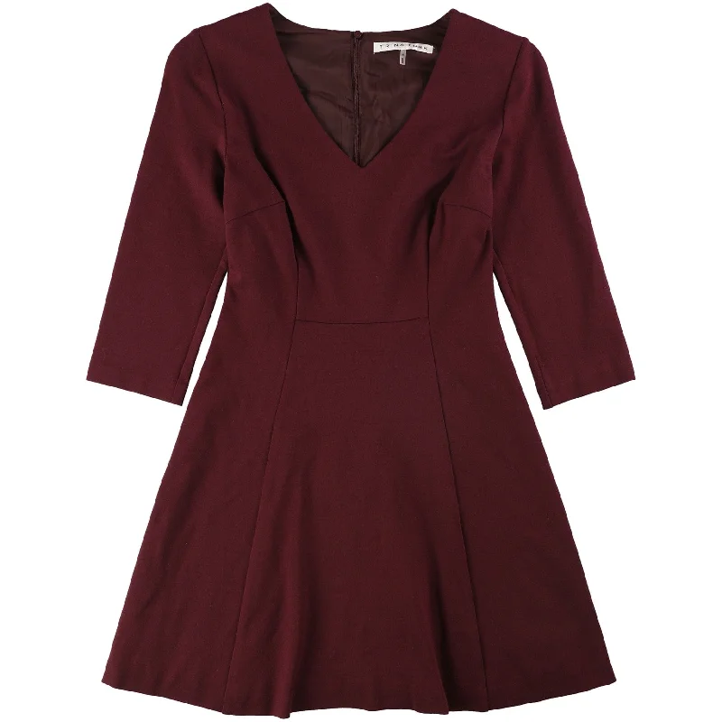 Discount Days casual summer dressTrina Turk Womens Solid A-line Dress, Red, 4