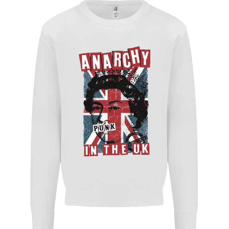 Deal Mania breathable workout hoodieAnarchy in the UK Punk Music Rock Mens Sweatshirt Jumper