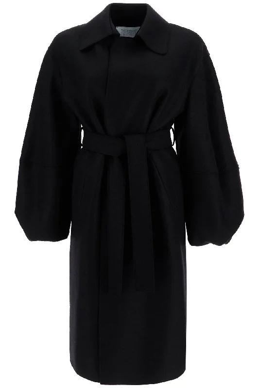 Weekend Special insulated coatpressed wool robe coat with nine words A1530MLK BLACK