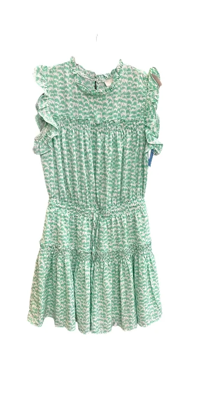 vintage-inspired dressDress Casual Midi By Clothes Mentor In Green & White, Size: M