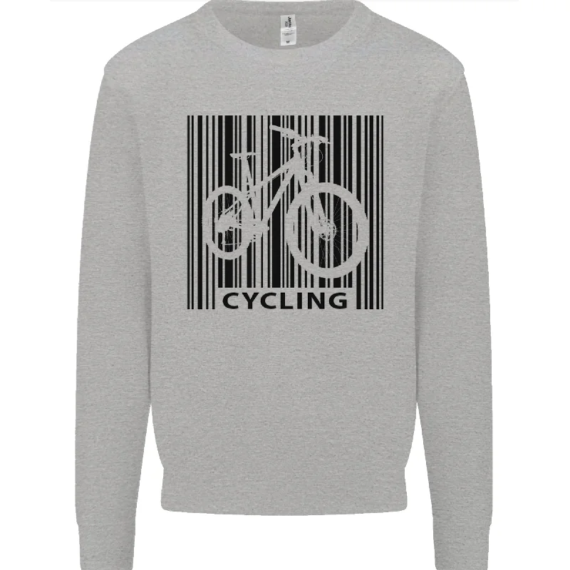 Online Specials Cycling Barcode Cyclist Bicycle Mens Sweatshirt Jumper