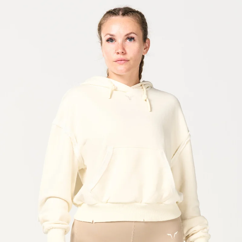 Instant Discount Retrograde Patchwork Hoodie - Ecru Marl