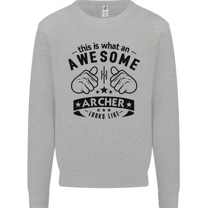 athletic casual sweatshirtAn Awesome Archer Looks Like Archery Mens Sweatshirt Jumper