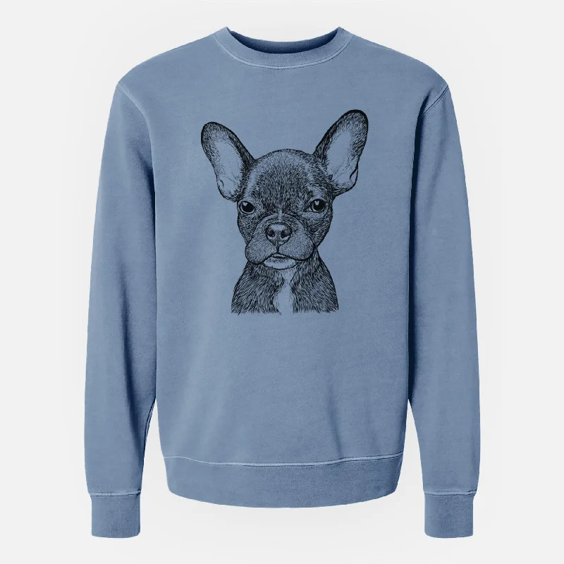Weekend Deal Bare Henry the French Bulldog - Unisex Pigment Dyed Crew Sweatshirt