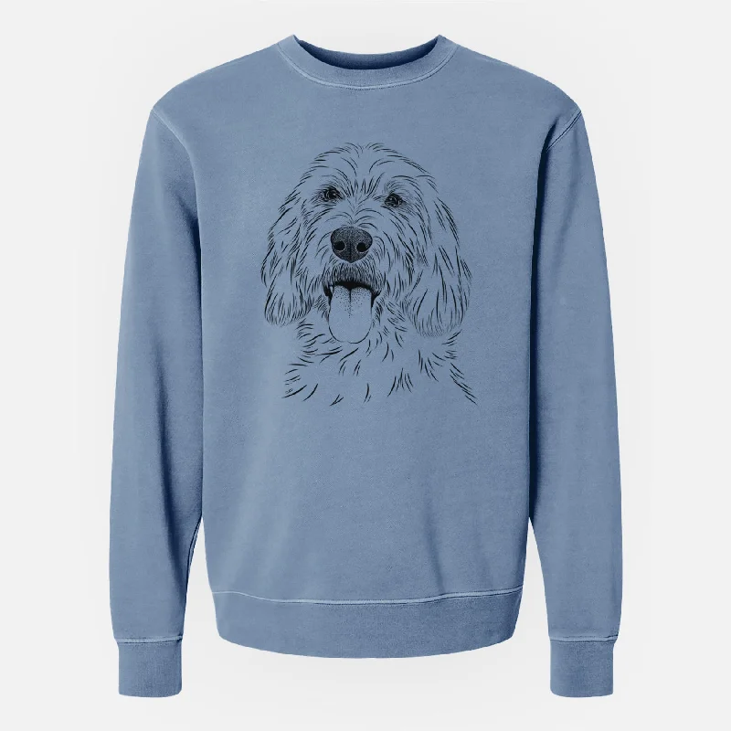 Final Markdown Bare Homer the Grand Basset Griffon Vendeen - Unisex Pigment Dyed Crew Sweatshirt