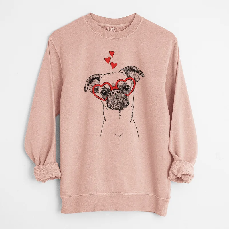 Markdown Madness Valentine Groot the Brussels Griffon - Unisex Pigment Dyed Crew Sweatshirt
