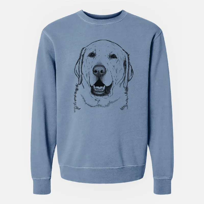 Inventory Reduction retro sports hoodieBare Sparks the Labrador Retriever - Unisex Pigment Dyed Crew Sweatshirt