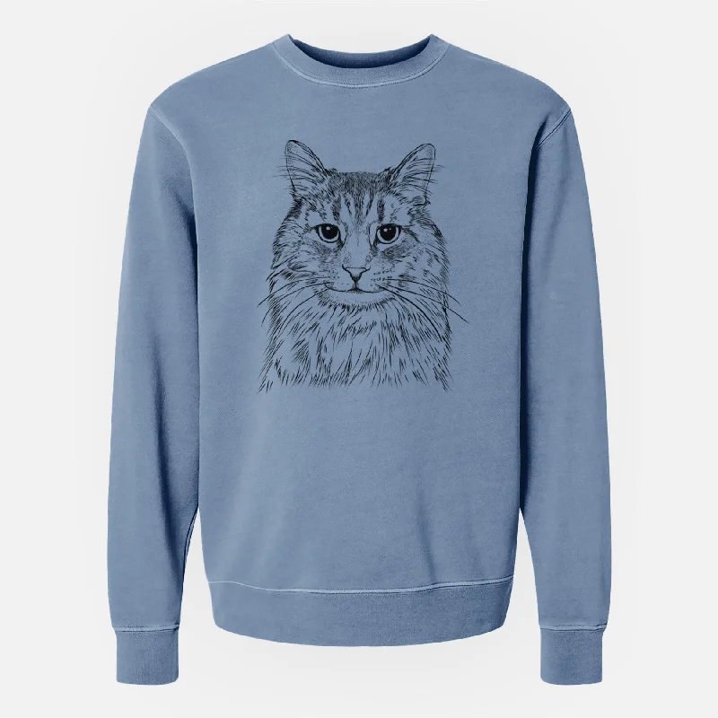 Bonus Savings Bare Oliver Fluff the Maine Coon Mix Cat - Unisex Pigment Dyed Crew Sweatshirt Bonus Savings Bare Oliver Fluff the Maine Coon Mix Cat - Unisex Pigment Dyed Crew Sweatshirt