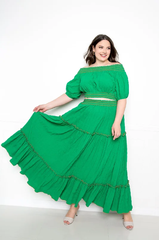 Limited Time Offer winter dressSmocking Top and Skirt Set