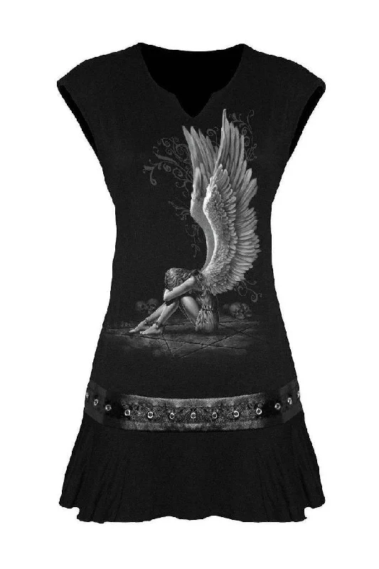 Deal Explosion high-waisted dressEnslaved Angel - Stud Waist Mini Dress Black
