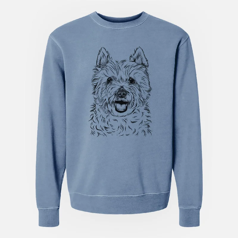 Online Only Bare Kami the West Highland Terrier - Unisex Pigment Dyed Crew Sweatshirt