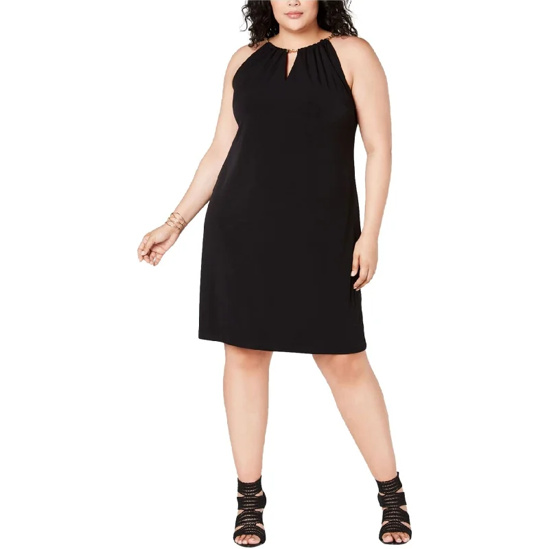 Weekend Flash Sale formal dressI-N-C Womens Halter Chain Sheath Dress, Black, 0X