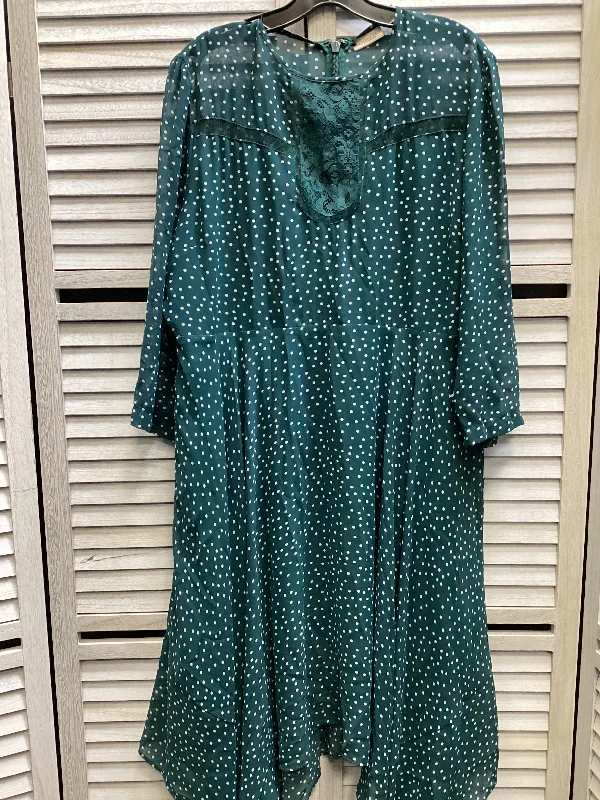 Mega Deal denim dressDress Casual Midi By Eva Mendes In Polkadot Pattern, Size: Xl