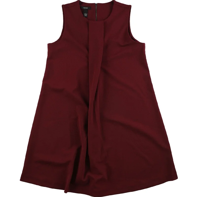 Year-End Clearance v-neck dressAlfani Womens A-line Shift Dress, Red, 2