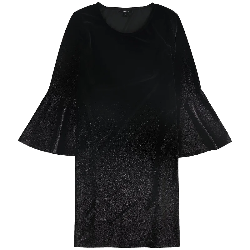 trendy wrap dressAlfani Womens Foil Velvet A-Line Dress