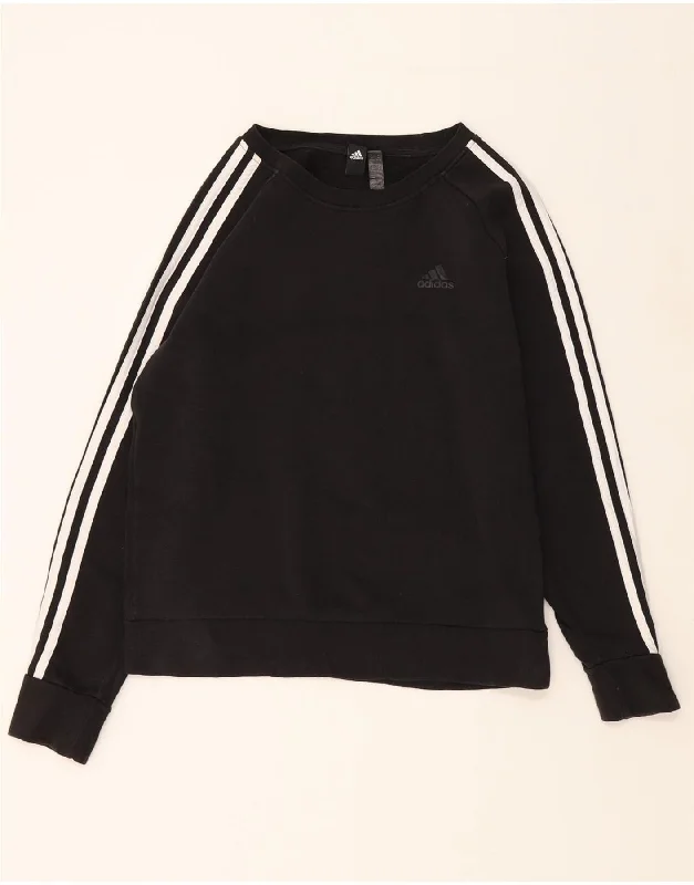 Quick Sale ADIDAS Womens Sweatshirt Jumper UK 12/14 Medium Black Cotton