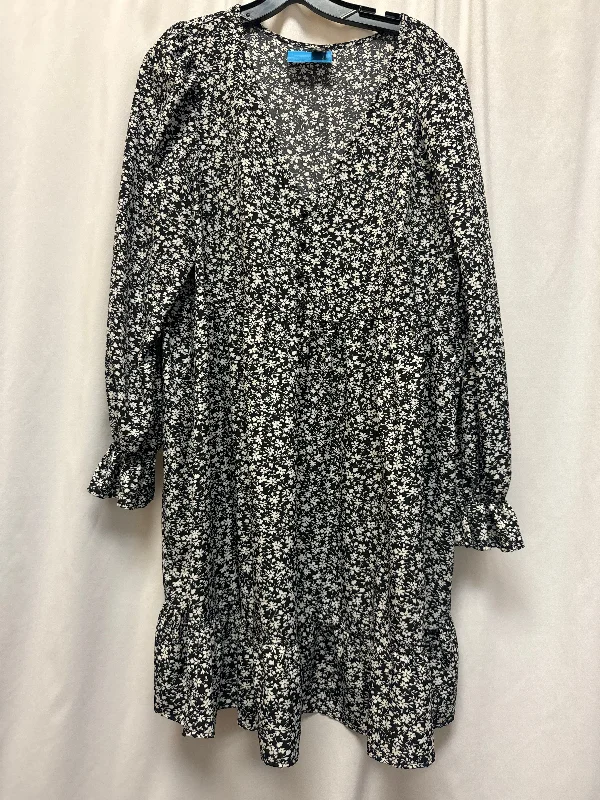 Deal Dash trendy bodycon dressDress Casual Midi By Scoop In Black & White, Size: 2x
