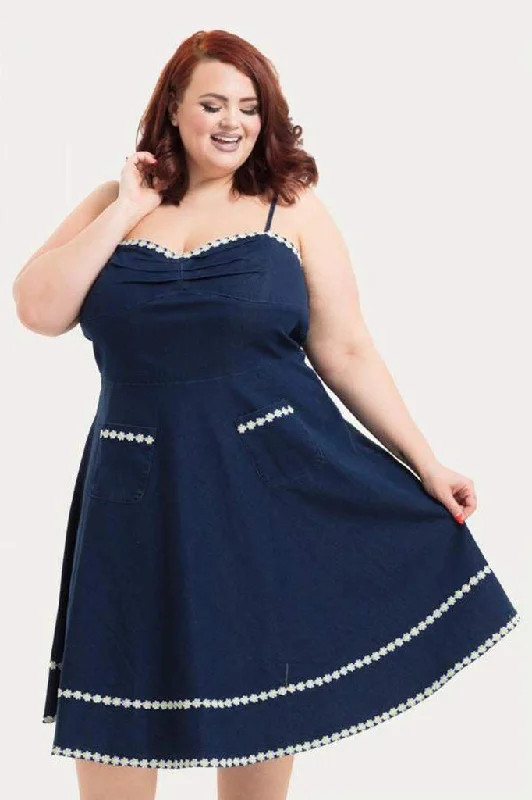 New Markdowns vintage-inspired dressDaisy May Denim Plus Size Flared Dress